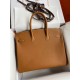 Hermes Birkin 35 Retourne Handmade Bag In Gold Epsom Calfskin