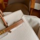 Hermes HSS Birkin 25 Sellier Bag in Craie and Gold Epsom Calfskin