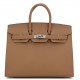 Hermes Birkin 25 Sellier Handmade Bag In Chai Epsom Calfskin