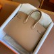 Hermes Birkin 25 Sellier Handmade Bag In Chai Epsom Calfskin