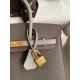 Hermes HSS Birkin 25 Sellier Bag in Etain and Gris Mouette Epsom Calfskin