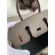 Hermes HSS Birkin 25 Sellier Bag in Etain and Gris Mouette Epsom Calfskin