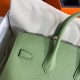 Hermes Birkin 25 Sellier Handmade Bag In Vert Criquet Epsom Calfskin