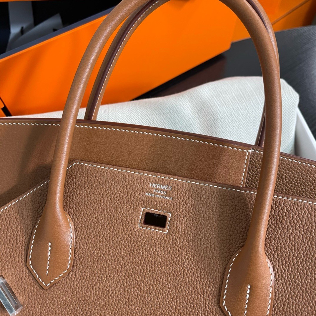 Hermes Birkin 30 en Desordre Bag in Gold Swift and Clemence Leather