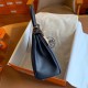 Hermes Kelly Colormatic 25 Handmade Bag in Blue Nuit Swift Leather