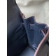 Hermes Kelly Colormatic 25 Handmade Bag in Blue Nuit Swift Leather