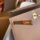 Hermes Kelly Sellier 25 Handmade Bag In Chai Epsom Calfskin