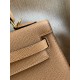 Hermes Kelly Sellier 25 Handmade Bag In Chai Epsom Calfskin