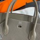 Hermes Birkin 30 en Desordre Bag in Taupe Swift and Clemence Leather