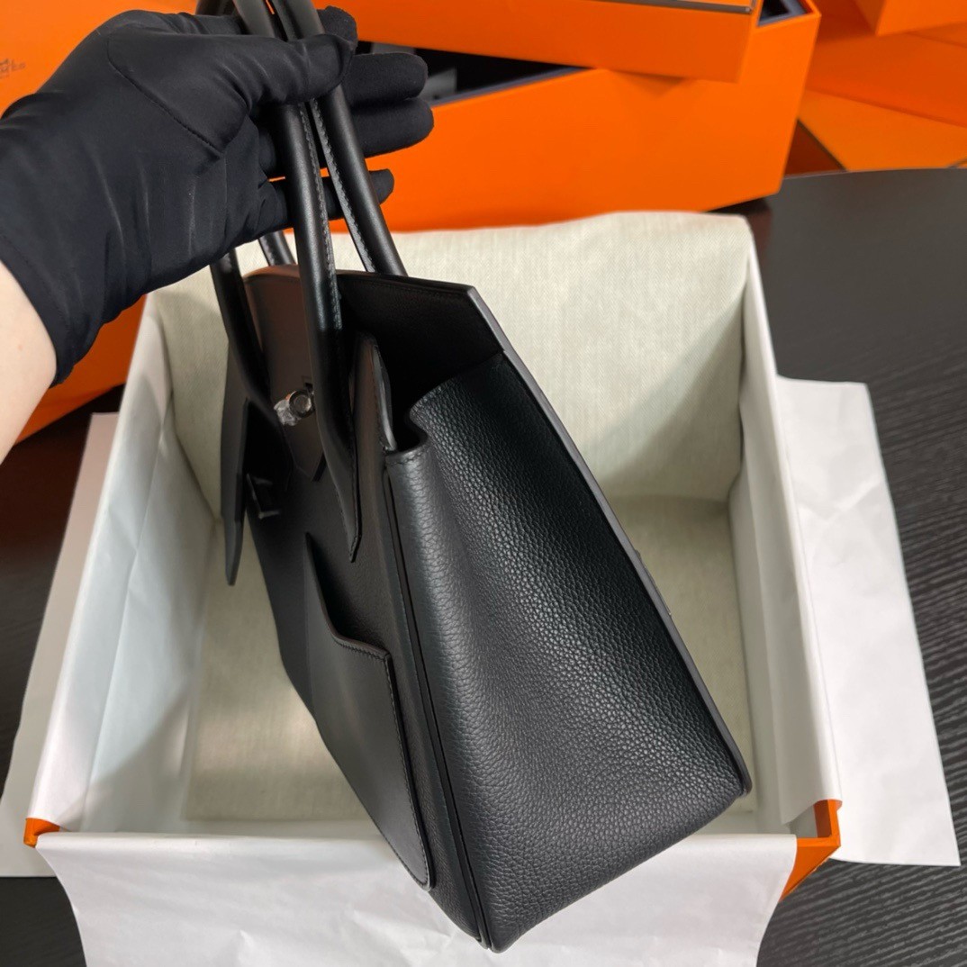 Hermes Birkin 30 en Desordre Bag in Black Swift and Clemence Leather