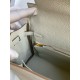 Hermes Kelly Retourne 25 Handmade Bag In Beton Clemence Leather