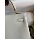 Hermes Kelly Retourne 25 Handmade Bag In Beton Clemence Leather