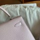 Hermes Kelly Sellier 25 Handmade Bag In Mauve Pale Epsom Calfskin