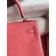 Hermes Kelly Retourne 25 Handmade Bag In Rose d'Ete Swift Calfskin