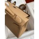 Hermes Kelly Retourne 28 Handmade Bag In Chai Clemence Leather