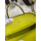 Hermes Bolide 1923 Mini Handmade Bag In Lime Chevre Mysore Leather