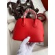 Hermes Bolide 1923 Mini Handmade Bag In Red Chevre Mysore Leather