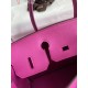 Hermes Birkin 35 Retourne Handmade Bag in Rose Magnolia Epsom Calfskin