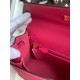 Hermes Kelly Sellier 25 Handmade Bag In Peach Epsom Calfskin