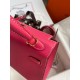 Hermes Kelly Sellier 25 Handmade Bag In Peach Epsom Calfskin