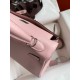 Hermes Kelly Retourne 25 Handmade Bag In Rose Sakura Swift Calfskin