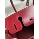 Hermes Birkin 30 Retourne Handmade Bag in Rouge H Box Calfskin