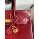 Hermes Birkin 30 Retourne Handmade Bag in Rouge H Box Calfskin