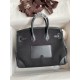 Hermes Birkin Cargo 25 Bag in Black Toile and Swift Leather