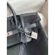 Hermes Birkin Cargo 25 Bag in Black Toile and Swift Leather