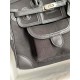 Hermes Birkin Cargo 25 Bag in Black Toile and Swift Leather