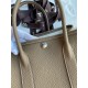 Hermes Garden Party 30 Handmade Bag in Taupe Negonda Leather