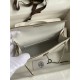 Hermes Kelly Mini II Sellier Handmade Bag In Gris Pale Epsom Calfskin