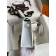 Hermes Kelly Mini II Sellier Handmade Bag In White Epsom Calfskin