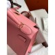 Hermes Kelly Sellier 32 Handmade Bag In Rose Confetti Epsom Calfskin