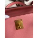 Hermes Kelly Sellier 32 Handmade Bag In Rose Confetti Epsom Calfskin