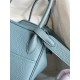 Hermes Lindy 26 Handmade Bag In Ciel Clemence Leather