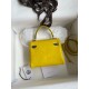 Hermes Kelly Doll Bag in Jaune Ambre Matte Alligator Leather