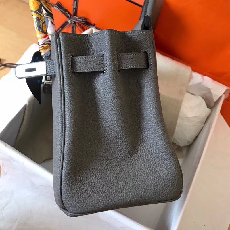 Hermes Ardoise Birkin 30cm Clemence Handmade Bag