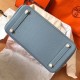 Hermes Blue Lin Birkin 30cm Clemence Handmade Bag