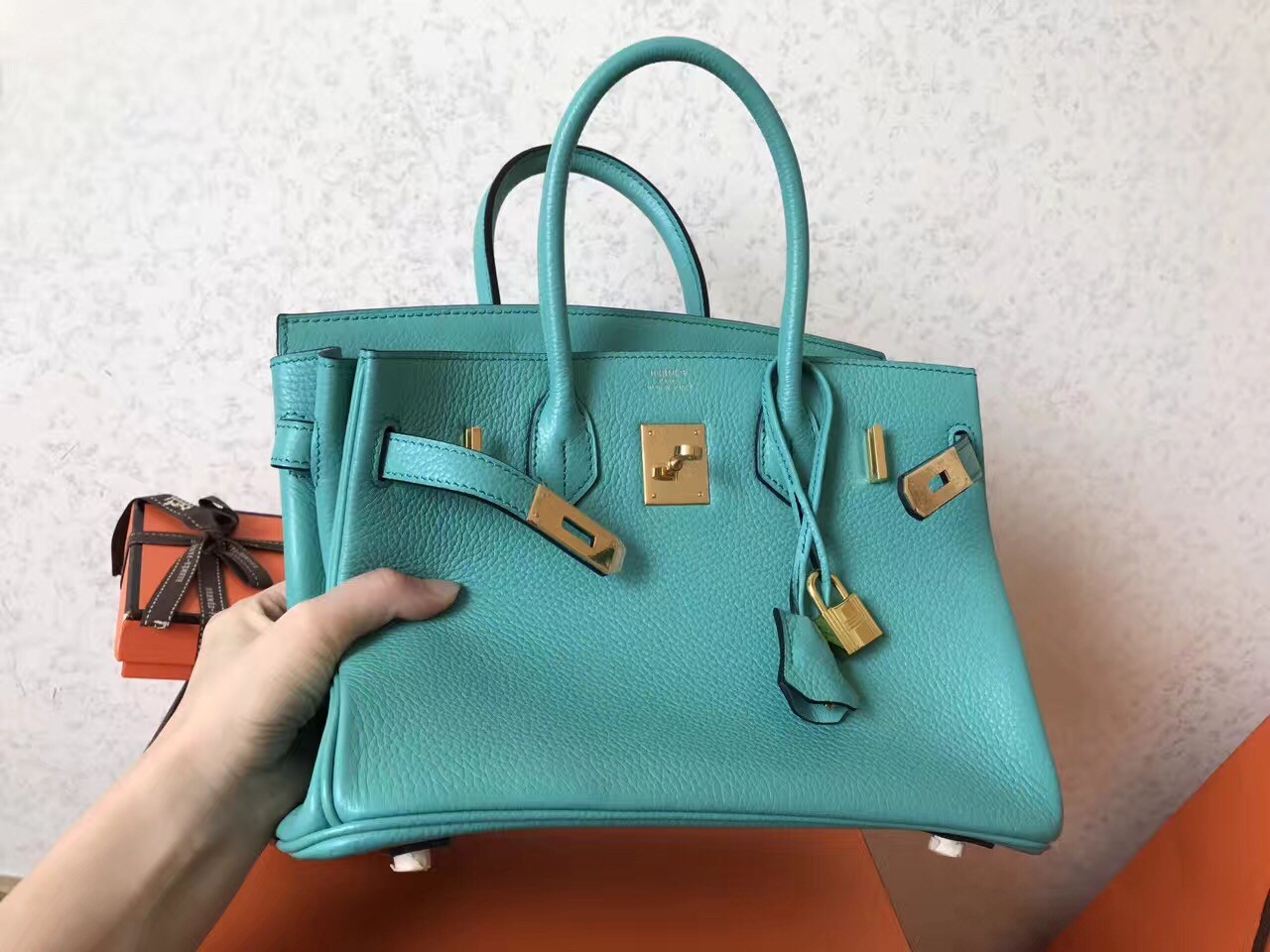 Hermes Lagon Birkin 30cm Clemence Handmade Bag