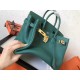 Hermes Malachite Birkin 30cm Clemence Handmade Bag