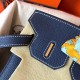 Hermes Navy Blue Birkin 30cm Clemence Handmade Bag