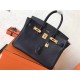 Hermes Black Birkin 30cm Clemence Handmade Bag