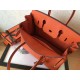 Hermes Orange Birkin 30cm Clemence Handmade Bag