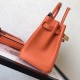 Hermes Orange Birkin 30cm Clemence Handmade Bag