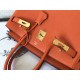 Hermes Orange Birkin 30cm Clemence Handmade Bag