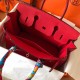 Hermes Red Birkin 30cm Clemence Handmade Bag