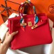 Hermes Red Birkin 30cm Clemence Handmade Bag