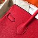 Hermes Red Birkin 30cm Clemence Handmade Bag