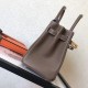 Hermes Taupe Birkin 30cm Clemence Handmade Bag